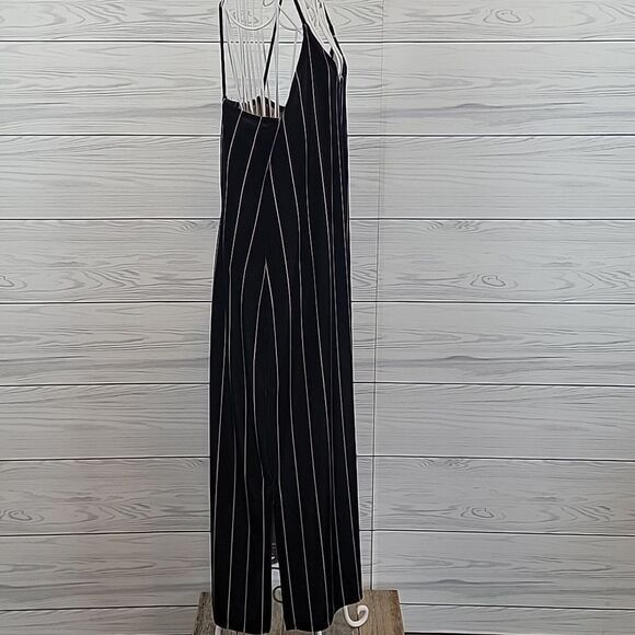 Leith black velvet pinstriped maxi dress Women's Size S - Picture 5 of 12